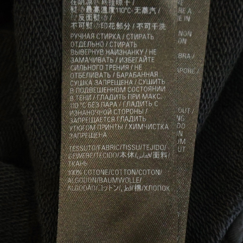 BALENCIAGA(バレンシアガ) 23SS テープロゴダメージ加工プルオーバーパーカー 744190 TOVB1 ブラック