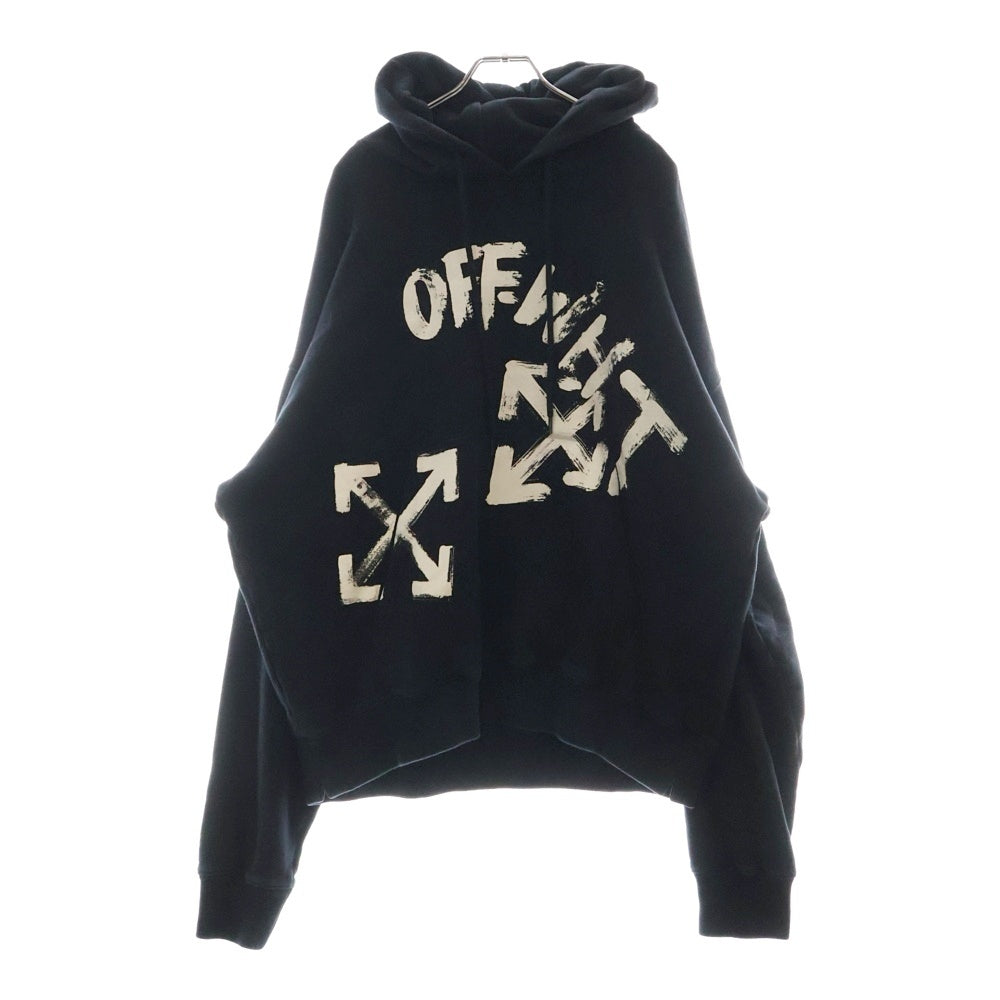 OFF-WHITE(オフホワイト) 22AW Script Hoodie スクリプトロゴ スウェットプルオーバーパーカー ブラック OMBB085F22FLE006