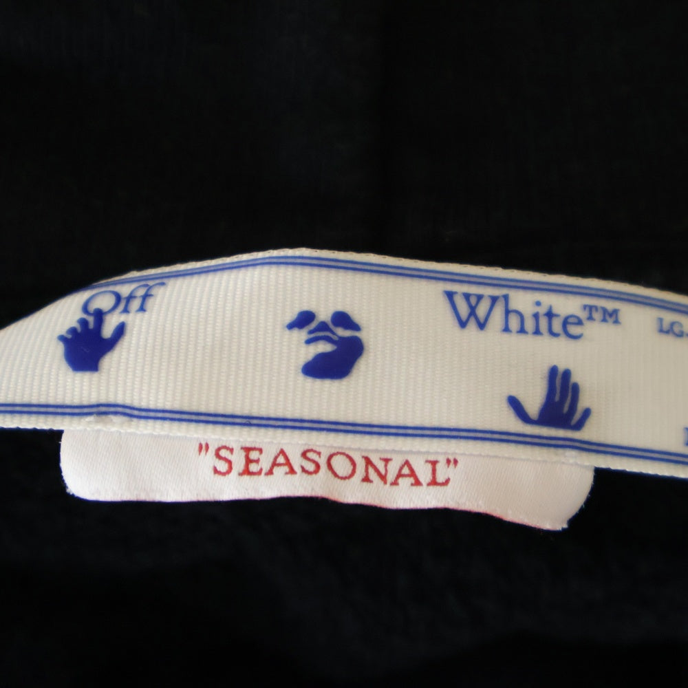 OFF-WHITE(オフホワイト) 22AW Script Hoodie スクリプトロゴ スウェットプルオーバーパーカー ブラック OMBB085F22FLE006