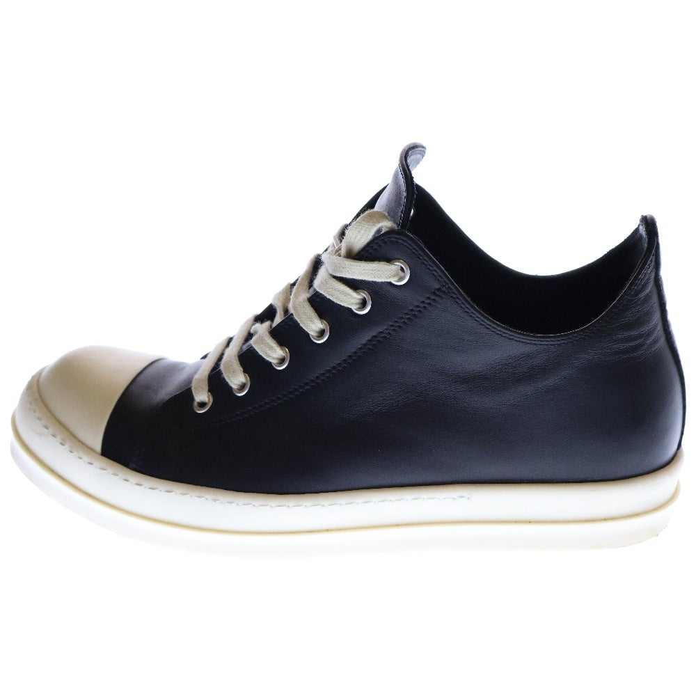 Rick Owens(リックオウエンス) LOW SNEAKER ロースニーカー オールレザー ブラック RU01E5891