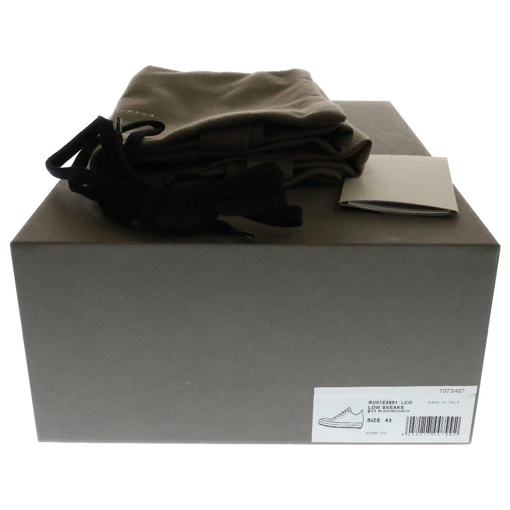 Rick Owens(リックオウエンス) LOW SNEAKER ロースニーカー オールレザー ブラック RU01E5891