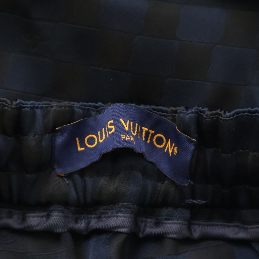 LOUIS VUITTON(ルイヴィトン) 25SS シルクブレンドベルベットイブニングパジャマパンツ トラウザー ネイビー RM242MF HLA HRFP2W/1AFWCQ