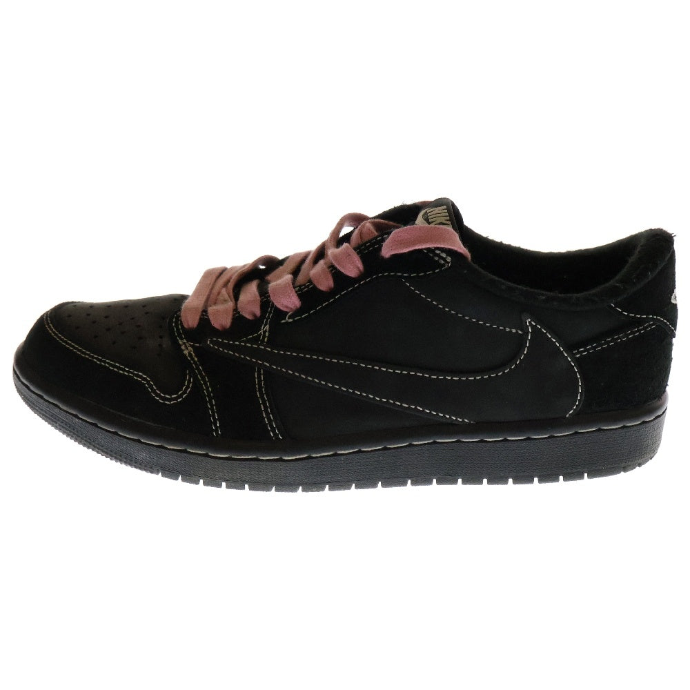 NIKE(ナイキ) ×TRAVIS SCOTT AIR JORDAN 1 LOW OG SP BLACK PHANTOM DM7866-001 トラヴィススコット エアジョーダン1 ブラックファントム ローカットスニーカー US8.5/26.5cm