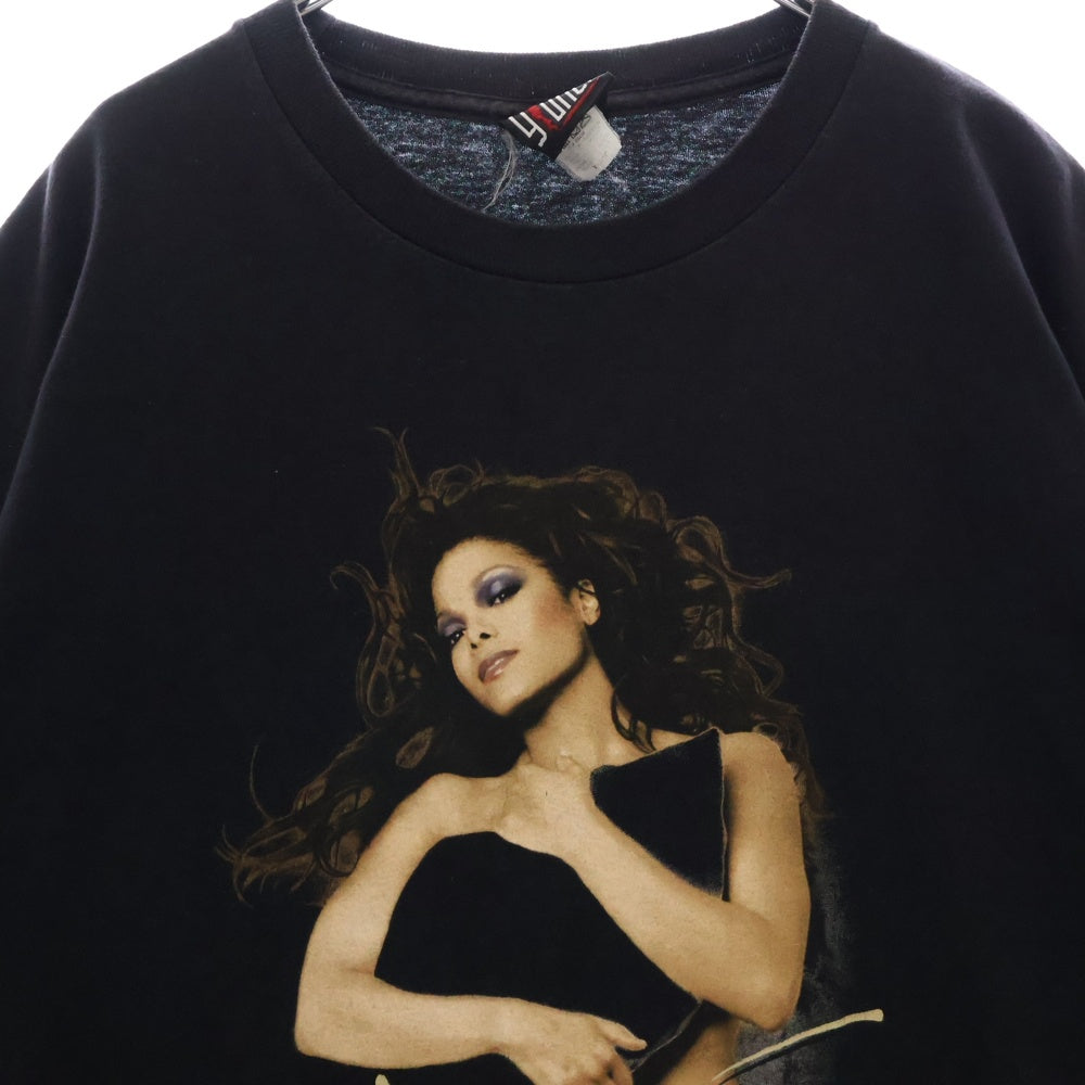 NO BRAND(ノーブランド) JANET JACKSON ALL FOR YOU 2001 Tシャツ GIANT FITS BLACK