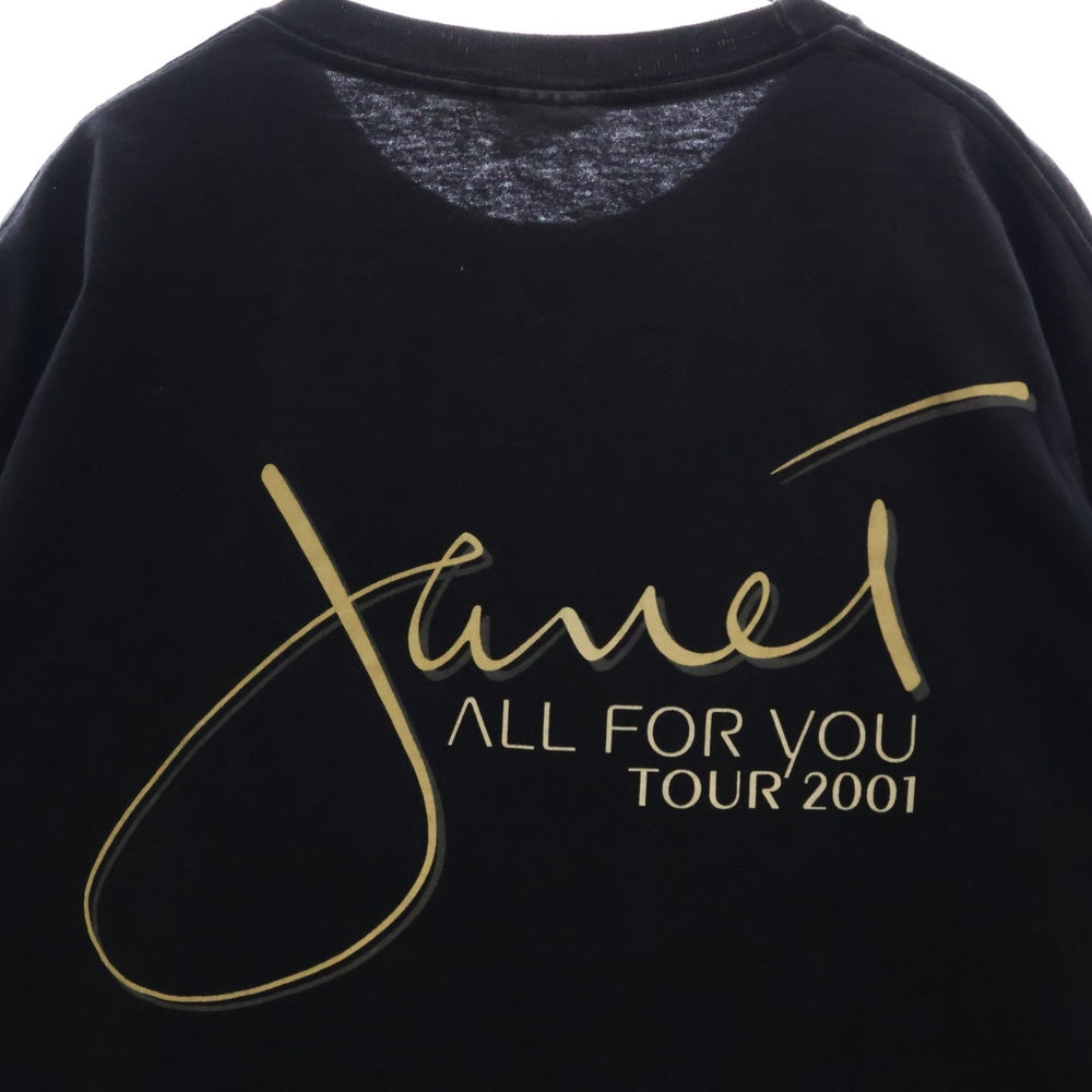 NO BRAND(ノーブランド) JANET JACKSON ALL FOR YOU 2001 Tシャツ GIANT FITS BLACK