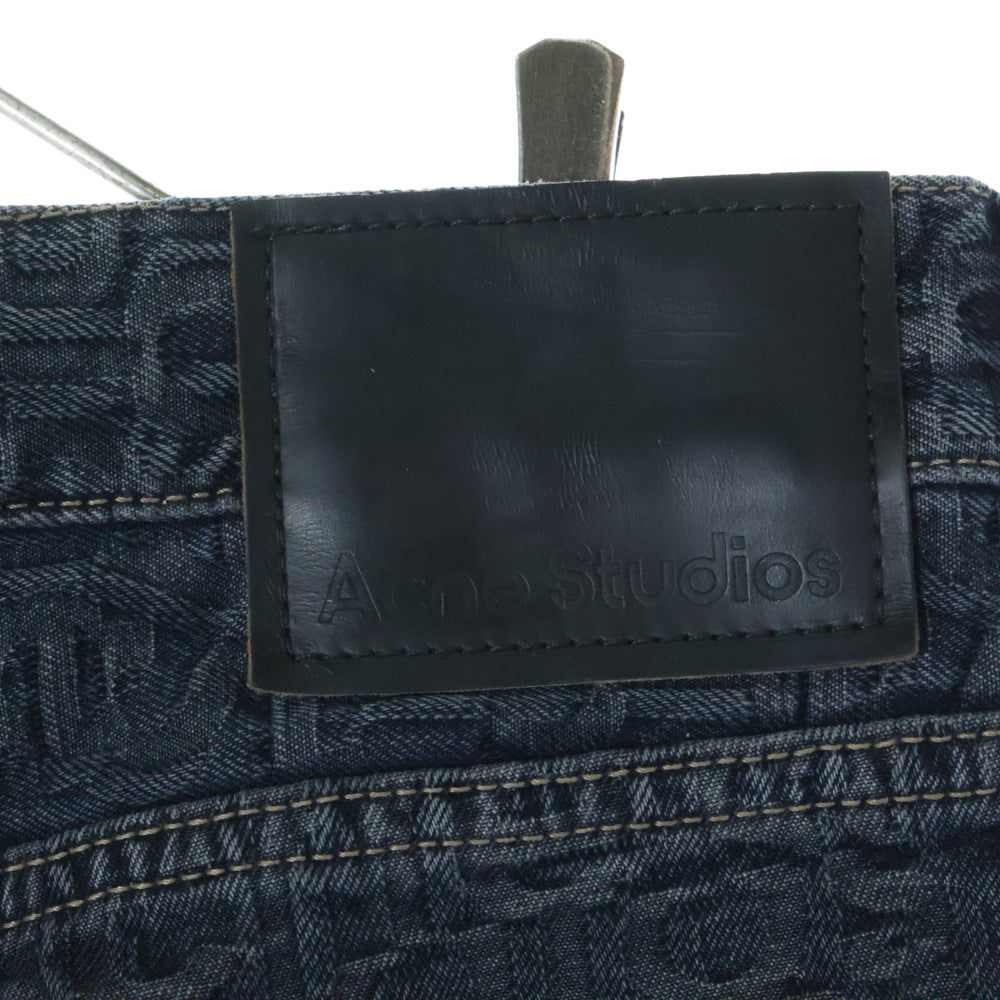 Acne Studios(アクネ ストゥディオズ) 1981M Monogram Baggy fit jeans モノグラムバギーフィットジーンズ デニムパンツ ブルー B00377