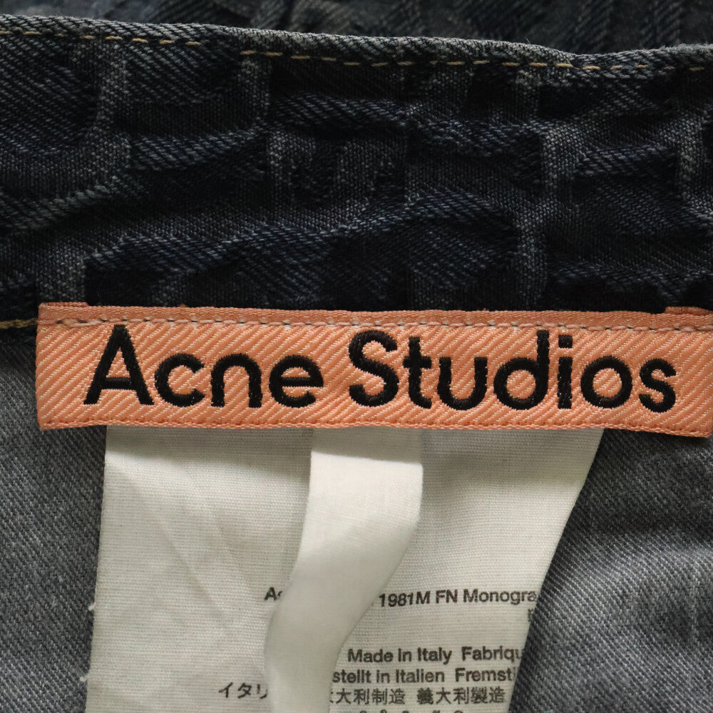 Acne Studios(アクネ ストゥディオズ) 1981M Monogram Baggy fit jeans モノグラムバギーフィットジーンズ デニムパンツ ブルー B00377