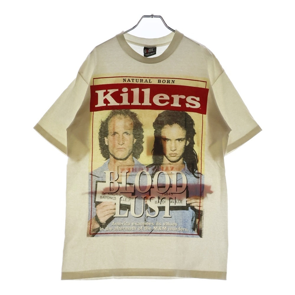 VINTAGE(ヴィンテージ) 90s NATURAL BORN KILLERS 1994 BLOOD LUST MOVIE PROMO GIANTタグ ナチュラルボーンキラーズ プリント半袖Tシャツ カットソー ホワイト