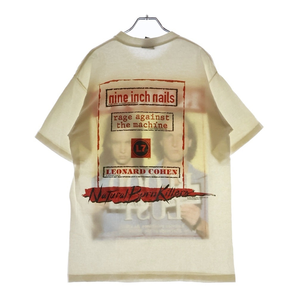 VINTAGE(ヴィンテージ) 90s NATURAL BORN KILLERS 1994 BLOOD LUST MOVIE PROMO GIANTタグ ナチュラルボーンキラーズ プリント半袖Tシャツ カットソー ホワイト
