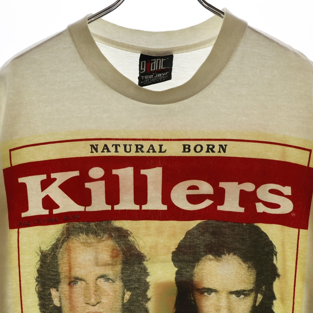 VINTAGE(ヴィンテージ) 90s NATURAL BORN KILLERS 1994 BLOOD LUST MOVIE PROMO GIANTタグ ナチュラルボーンキラーズ プリント半袖Tシャツ カットソー ホワイト
