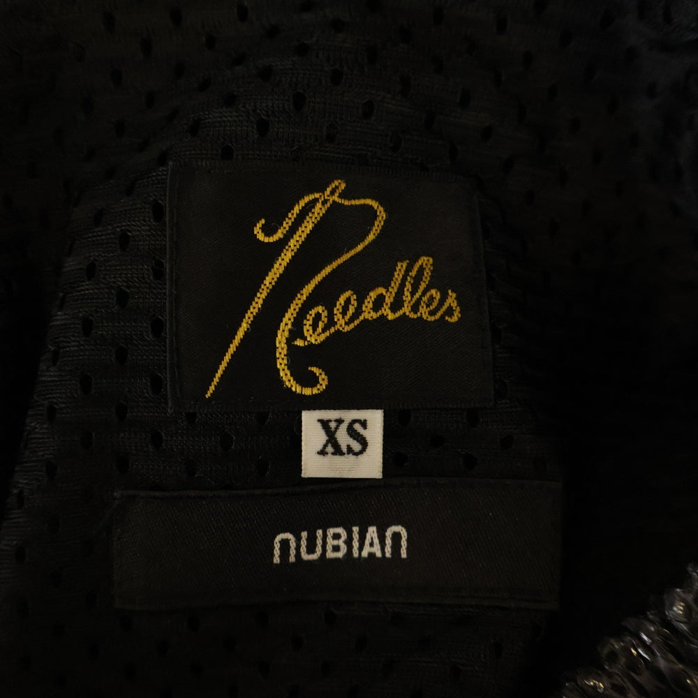 Needles(ニードルス) 24AW×NUBIAN TRACK PANTS SYNCETIC LEATHER EXCLUSIVE NS1585 ヌビアン トラックパンツ フェイクレザー ブラック
