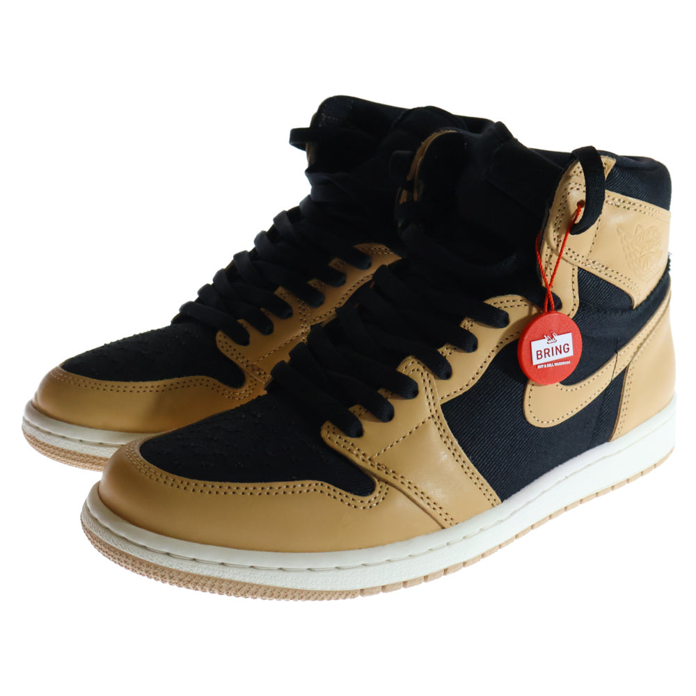 NIKE(ナイキ) AIR JORDAN 1 RETRO HIGH OG Vachetta Tan エアジョーダン レトロ バケッタ タン ハイカットスニーカー ベージュ/ブラック US9.5/27.5cm 555088-202