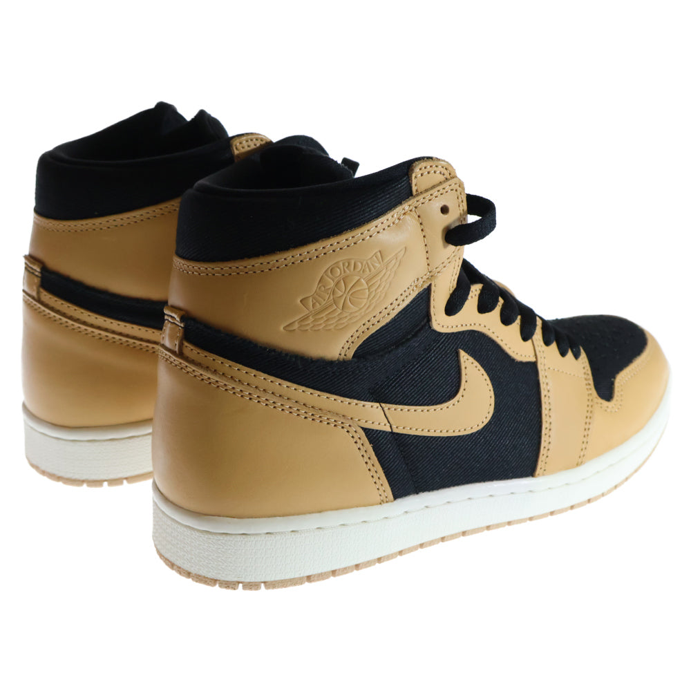 NIKE(ナイキ) AIR JORDAN 1 RETRO HIGH OG Vachetta Tan エアジョーダン レトロ バケッタ タン ハイカットスニーカー ベージュ/ブラック US9.5/27.5cm 555088-202