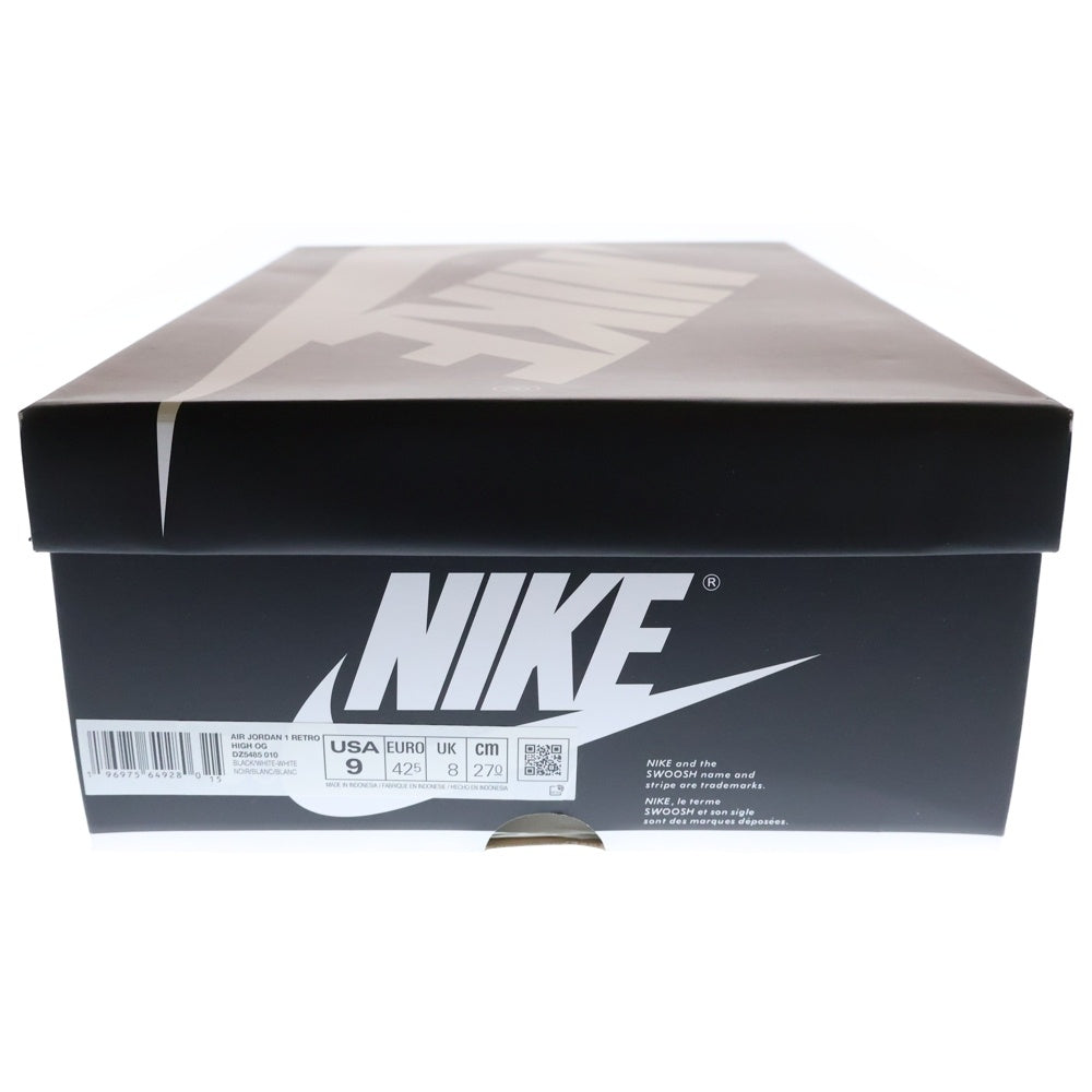 NIKE(ナイキ) AIR JORDAN 1 RETRO HIGH OG エア ジョーダン 1 レトロ ハイカットスニーカー ブラック/ホワイト US9/27cm DZ5485-010