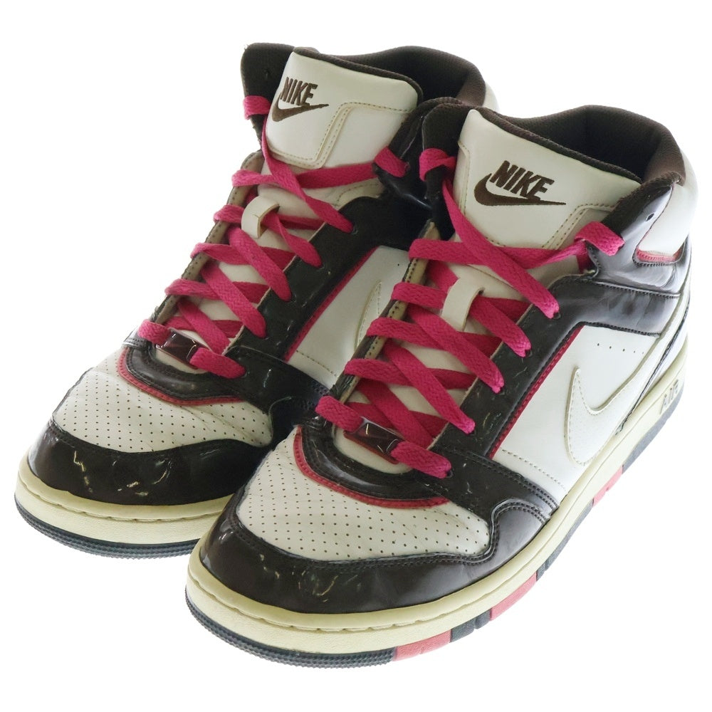 NIKE(ナイキ) 【鑑賞用 2010年製】AIR PRESTIGE 3 HIGH 395511‐100 エアプレステージハイ ハイカットスニーカー ホワイト/ブラウン US9.5/27.5