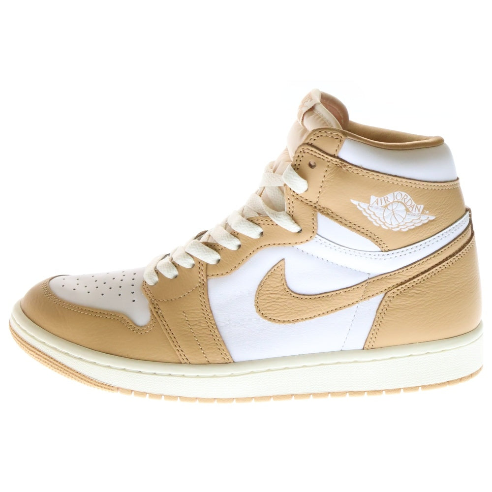 NIKE(ナイキ) WMNS AIR JORDAN 1 RETRO HI OG ウィメンズ エアジョーダン1 ハイカットスニーカー ホワイト/ベージュ US11/28cm FN6622-201