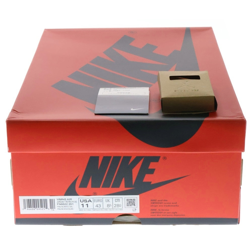 NIKE(ナイキ) WMNS AIR JORDAN 1 RETRO HI OG ウィメンズ エアジョーダン1 ハイカットスニーカー ホワイト/ベージュ US11/28cm FN6622-201