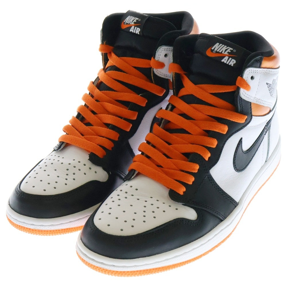 NIKE(ナイキ) AIR JORDAN 1 HIGH OG ELECTRO ORANGE 555088-180 エア ジョーダン 1 ハイ エレクトロオレンジ ハイカットスニーカー ホワイト/オレンジ US9/27cm