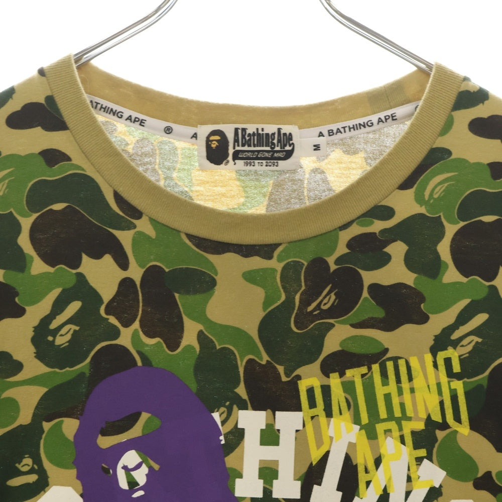 A BATHING APE(アベイシングエイプ) BAPE ABC CAMO MULTI ベイプ カモ柄 マルチプリント半袖Tシャツ カットソー カーキ/グリーン 001CSH201032X