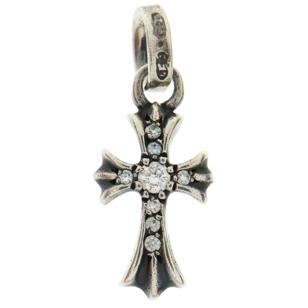CHROME HEARTS(クロムハーツ) CRS BBYFAT P DMND ベイビーファットクロス PAVEダイヤ ペンダントトップ シルバー BCA234