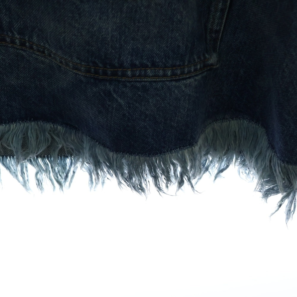 FENDI(フェンディ) 23SS Denim Jacket カットオフダメージ加工 デニムジャケット インディゴFW1225 AN4W