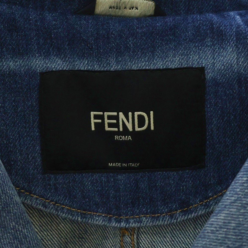 FENDI(フェンディ) 23SS Denim Jacket カットオフダメージ加工 デニムジャケット インディゴFW1225 AN4W