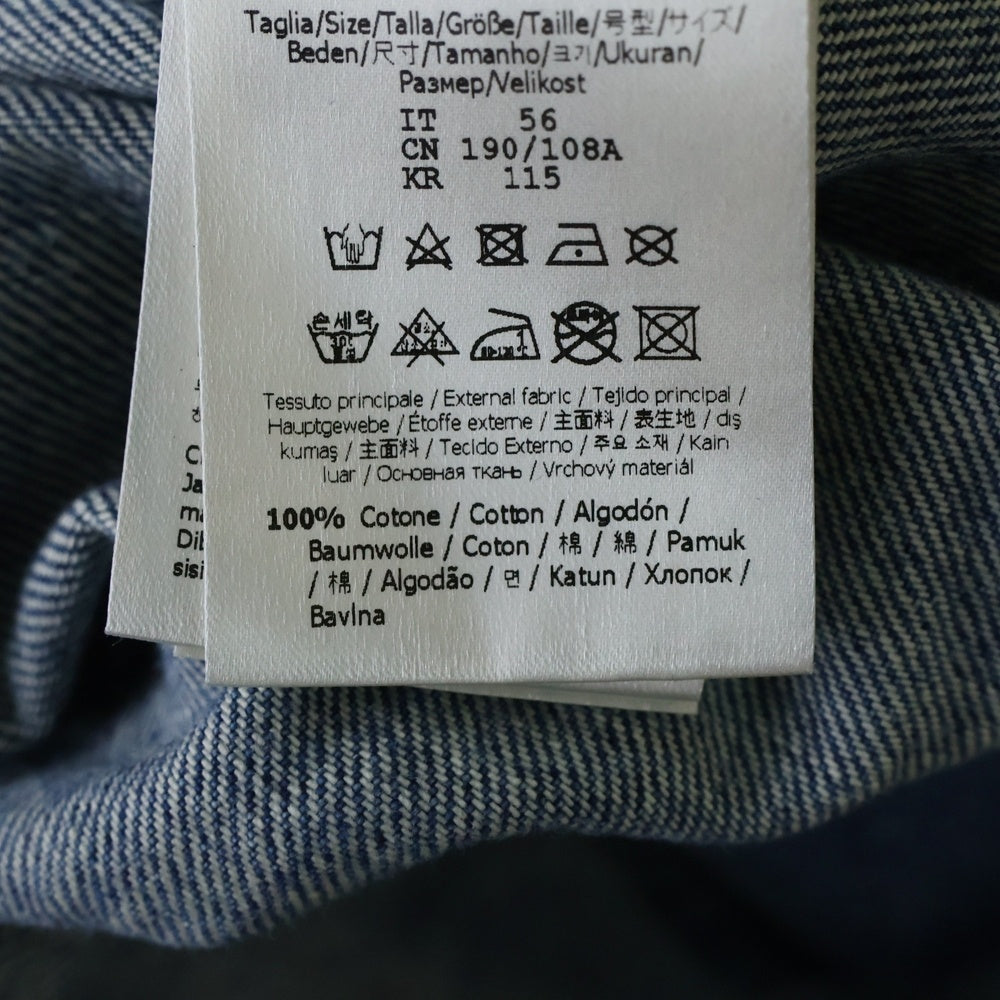 FENDI(フェンディ) 23SS Denim Jacket カットオフダメージ加工 デニムジャケット インディゴFW1225 AN4W