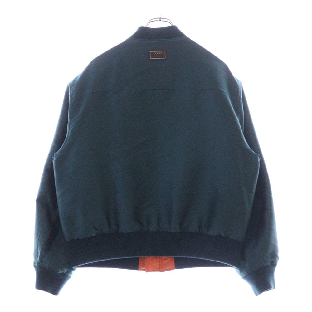 GUCCI(グッチ) 22AW キルティングサテンリバーシブルブルゾン アウター グリーン/オレンジ 698717 Z8A1X