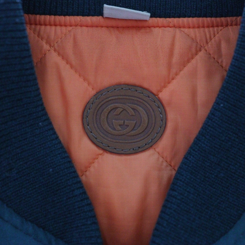 GUCCI(グッチ) 22AW キルティングサテンリバーシブルブルゾン アウター グリーン/オレンジ 698717 Z8A1X