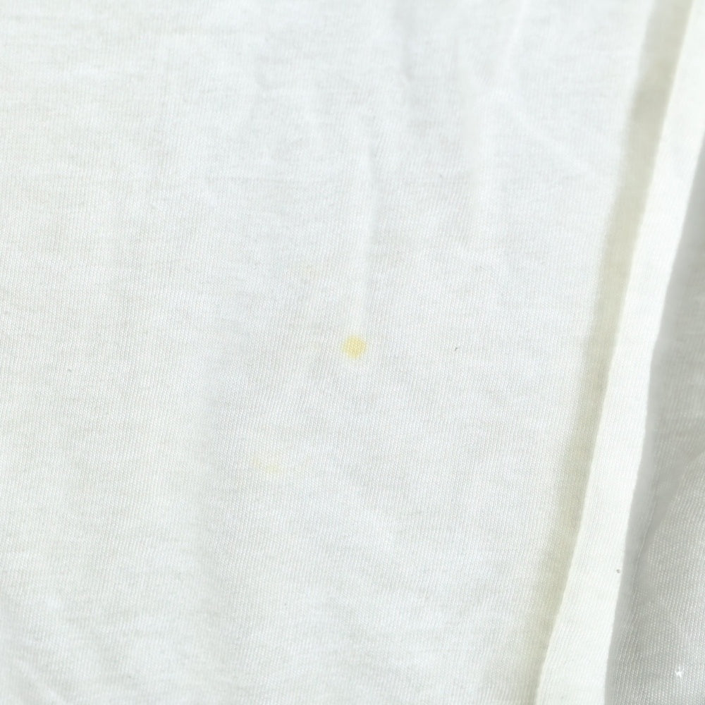 CHROME HEARTS(クロムハーツ) CHクロスプリント クロスボールボタン付き ヘンリーネック長袖Tシャツ カットソー ホワイト