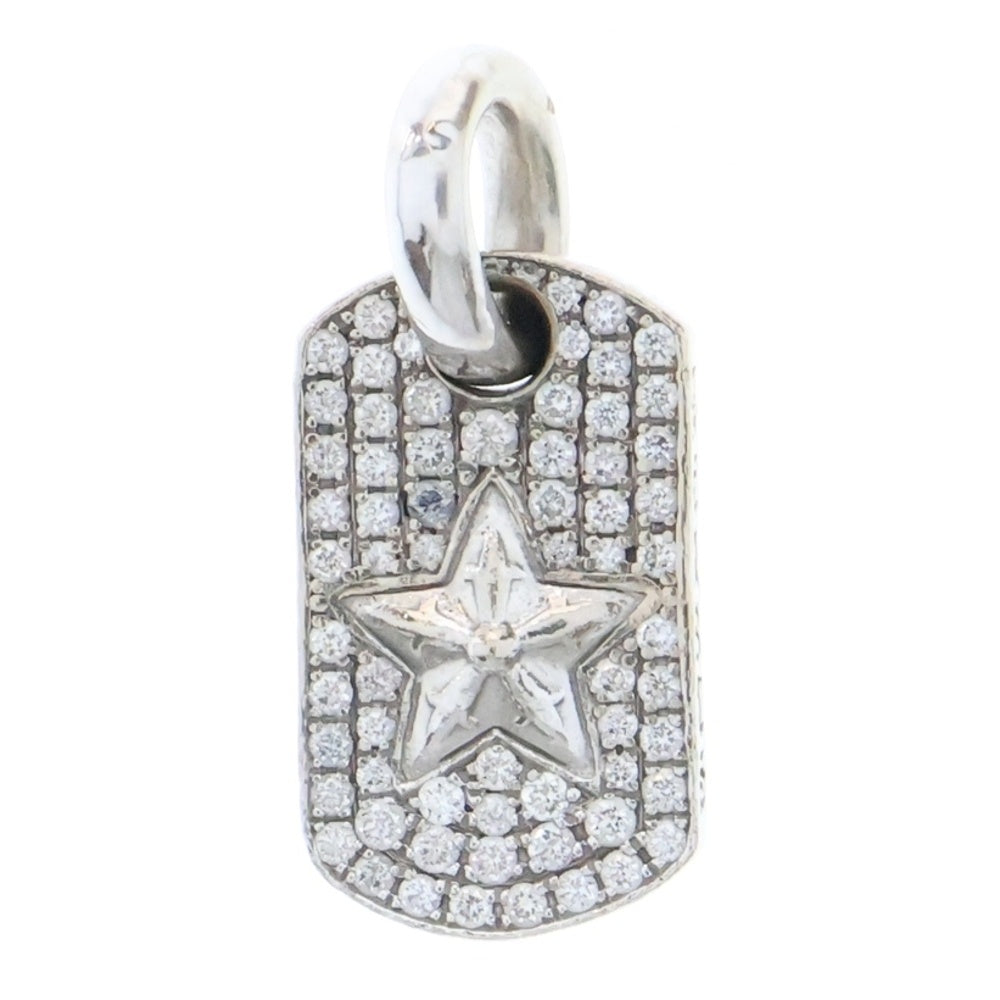 CHROME HEARTS(クロムハーツ) 18KWG CHROME HEARTS クロムハーツ DT TNY STAR P/DMND タイニースター パヴェダイヤ ホワイトゴールド ネックレストップ