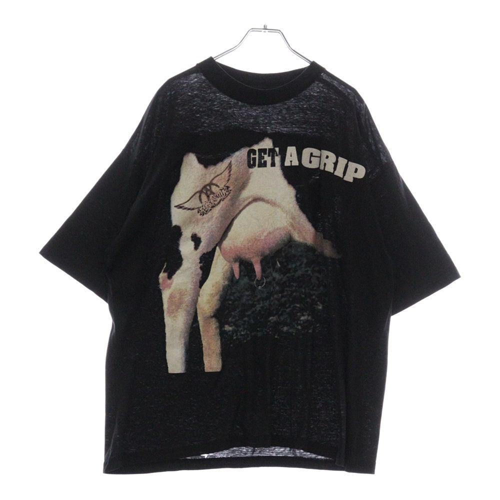 VINTAGE(ヴィンテージ) 90's AERO SMITH GET A GRIP EURO エアロスミス ゲットアグリップ プリント半袖Tシャツ カットソー ブラック
