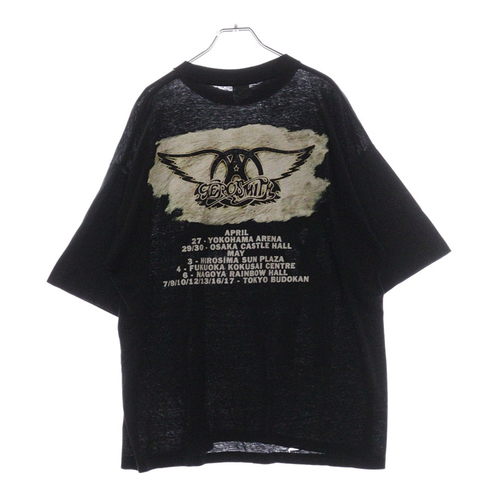 VINTAGE(ヴィンテージ) 90's AERO SMITH GET A GRIP EURO エアロスミス ゲットアグリップ プリント半袖Tシャツ カットソー ブラック