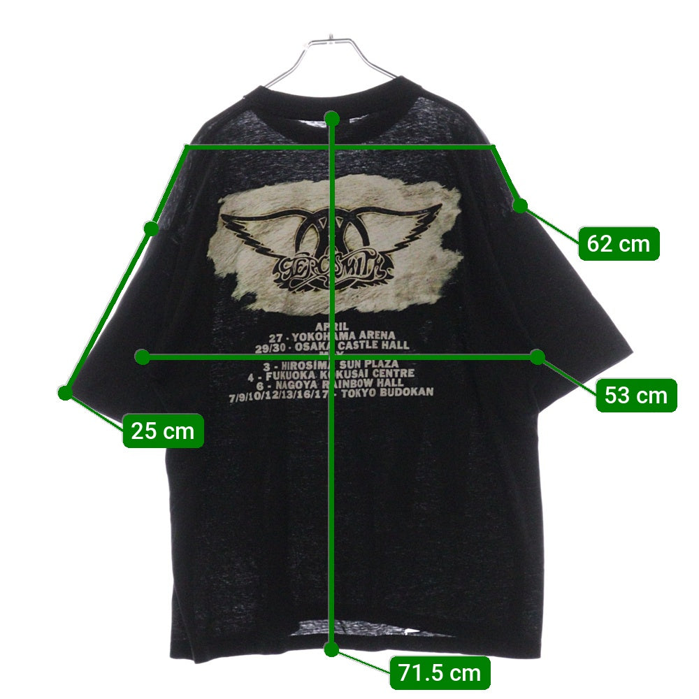 VINTAGE(ヴィンテージ) 90's AERO SMITH GET A GRIP EURO エアロスミス ゲットアグリップ プリント半袖Tシャツ カットソー ブラック