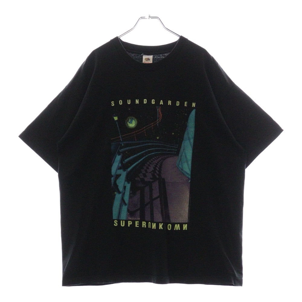 VINTAGE(ヴィンテージ) 90s SOUNDGARDEN SUOERUNKNWN FRUIT OF THE ROOM サウンドガーデン スーパーアンノーン プリント半袖Tシャツ カットソー ブラック