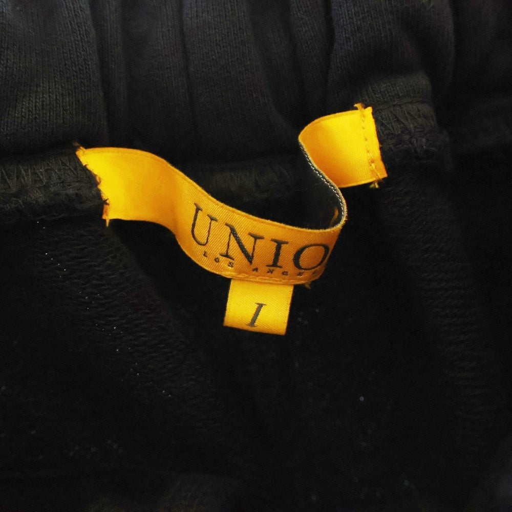 UNION(ユニオン) SCIENCE SWEATPANT プリントロゴスウェットパンツ ブラック