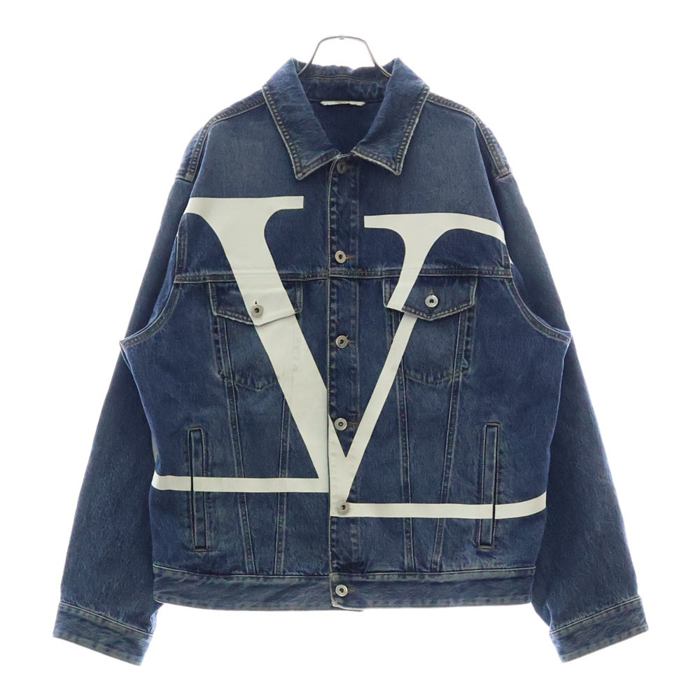 VALENTINO(ヴァレンチノ) 21AW ロゴ デニムジャケット 48 インディゴブルー WV3DC01J7L0