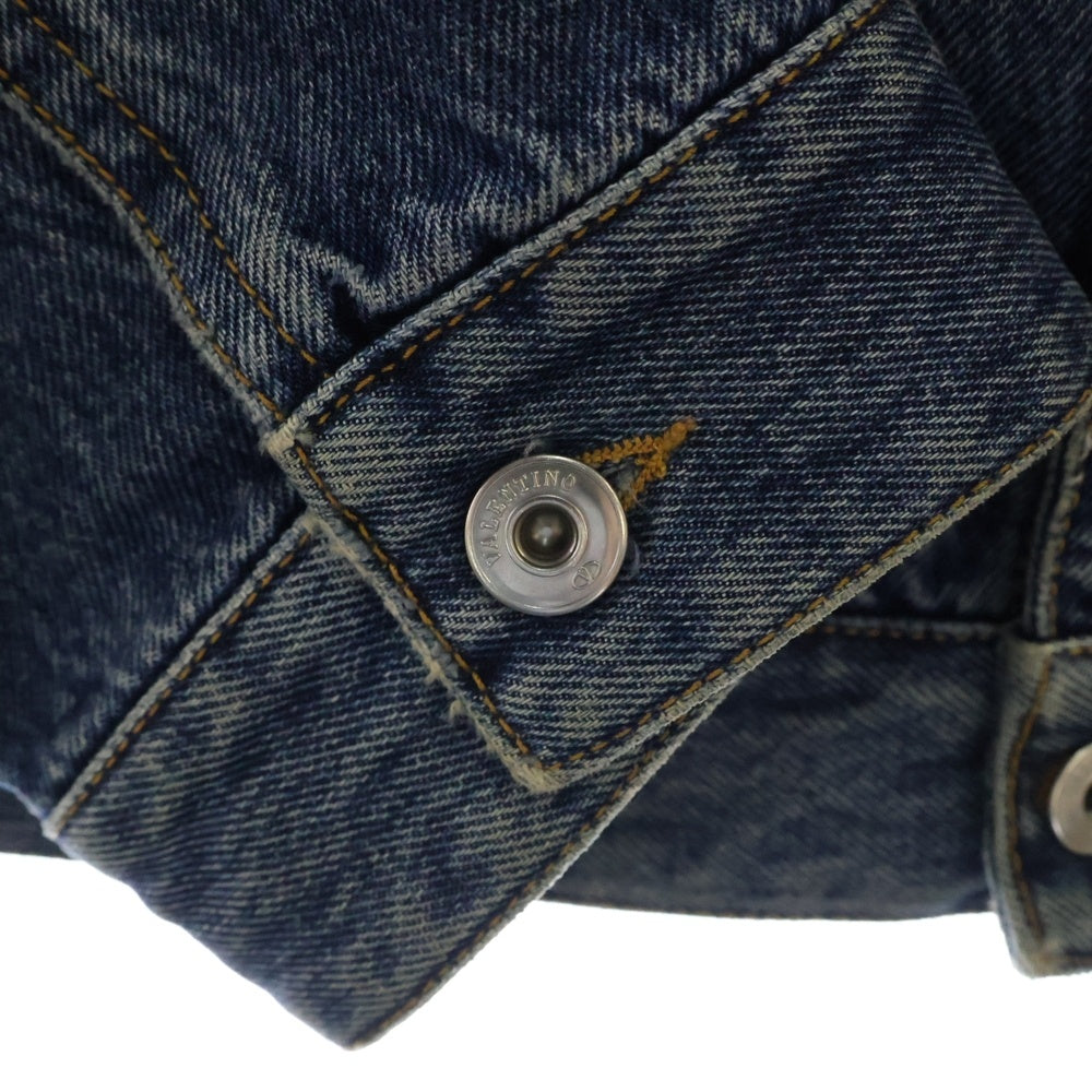 VALENTINO(ヴァレンチノ) 21AW ロゴ デニムジャケット 48 インディゴブルー WV3DC01J7L0