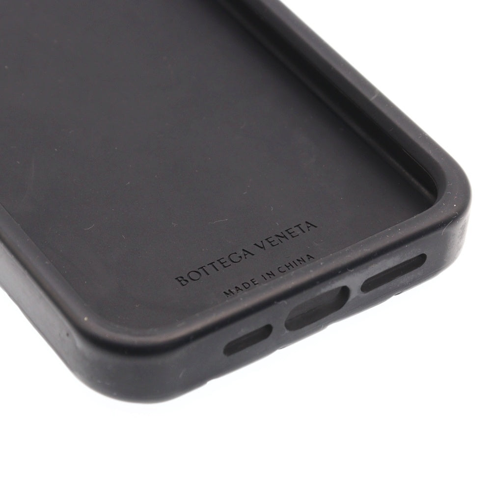 BOTTEGA VENETA(ボッテガヴェネタ) トレチャート ラバー iPhone15 Pro Max 対応 アイフォンケース ブラック