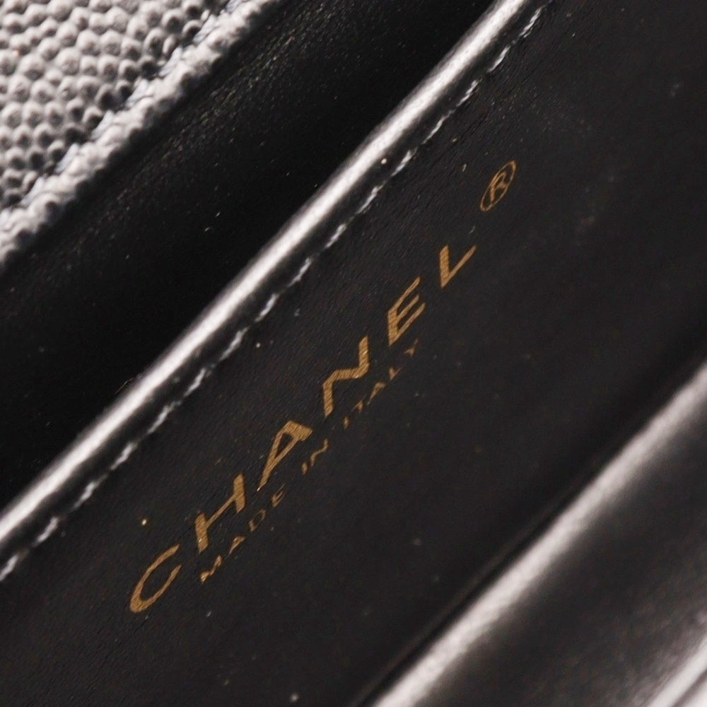CHANEL(シャネル) ボーイシャネル20 ココマーク チェーンショルダーバッグ キャビアスキン ブラック ゴールド金具 A67085 レディース