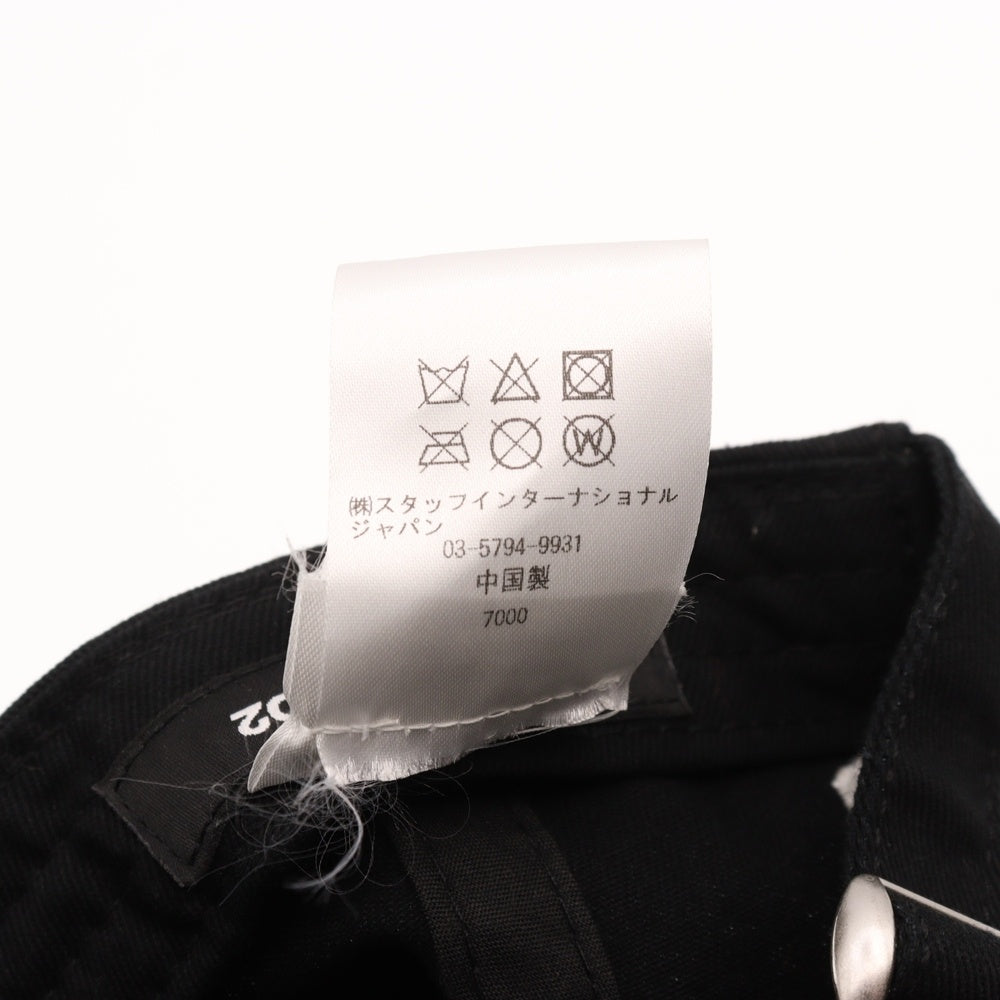 DSQUARED2(ディースクエアード) ICON ダメージ加工ロゴキャップ ブラック