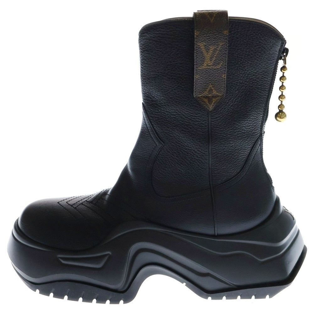 LOUIS VUITTON(ルイヴィトン) LVアークライト2.0ライン PVCレザー ショートブーツ ブラック