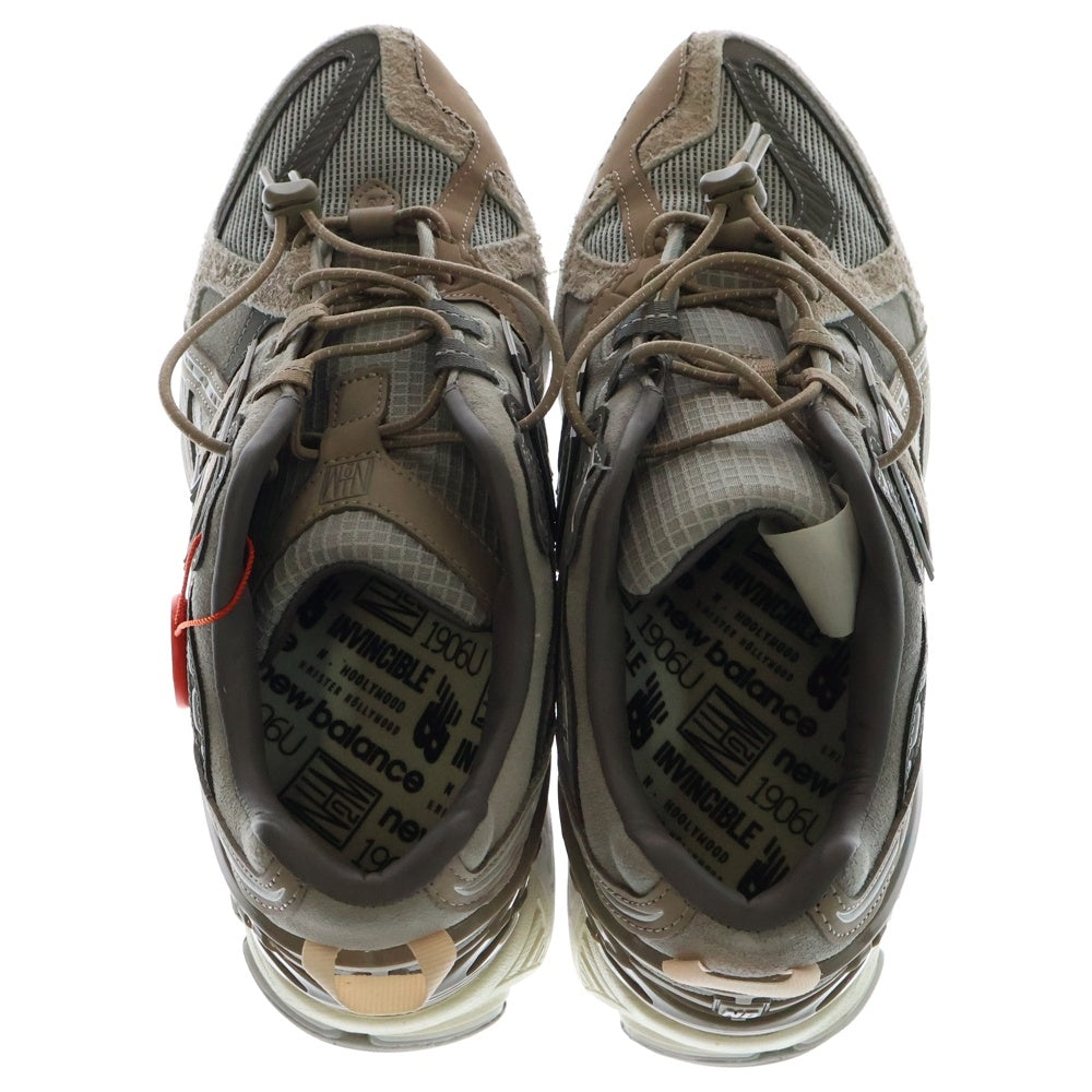 New Balance(ニューバランス) ×N.HOOLYWOOD×INVINCIBLE 1906U Gray Titan M1906NIH エヌハリウッド インヴィンシブル ローカットスニーカー グレー/ブラウン US9/27cm