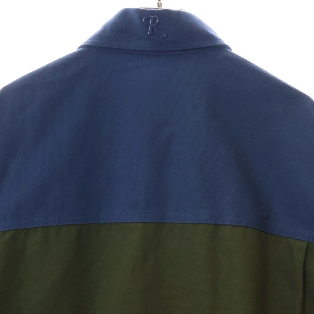 RAF SIMONS(ラフシモンズ) 22AW Oversized bicolor denim shirts オーバーサイズ バイカラーデニムシャツ グリーン/ブルー 222-M244