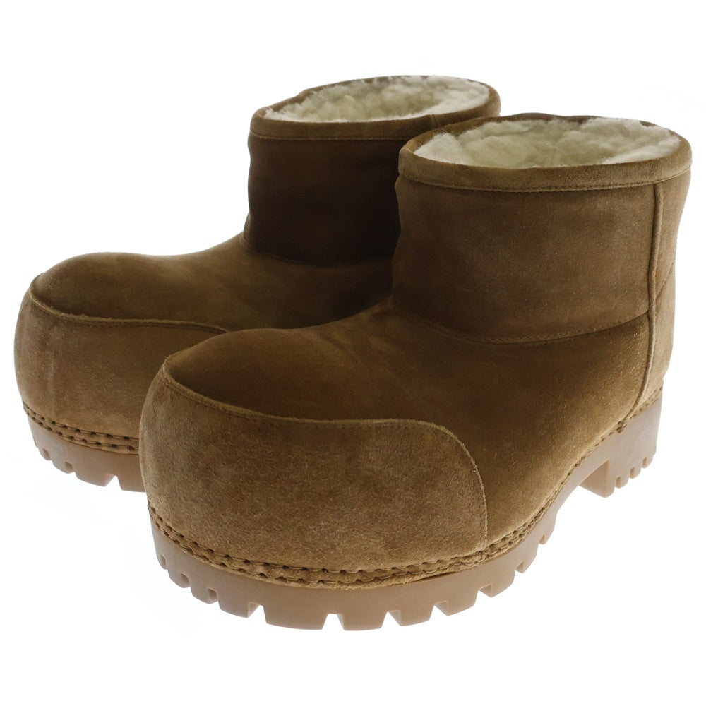 BALENCIAGA(バレンシアガ) Alaska Fur Bootie アラスカ ファーブーツ ショートブーツ ブラウン レディース