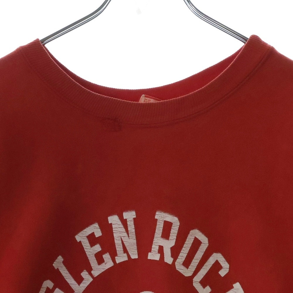 CHAMPION(チャンピオン) 70's REVERSE WEAVE GLEN ROCK ウイングフットプリント 半袖Tシャツ 袖カットオフ 赤単色タグ レッド