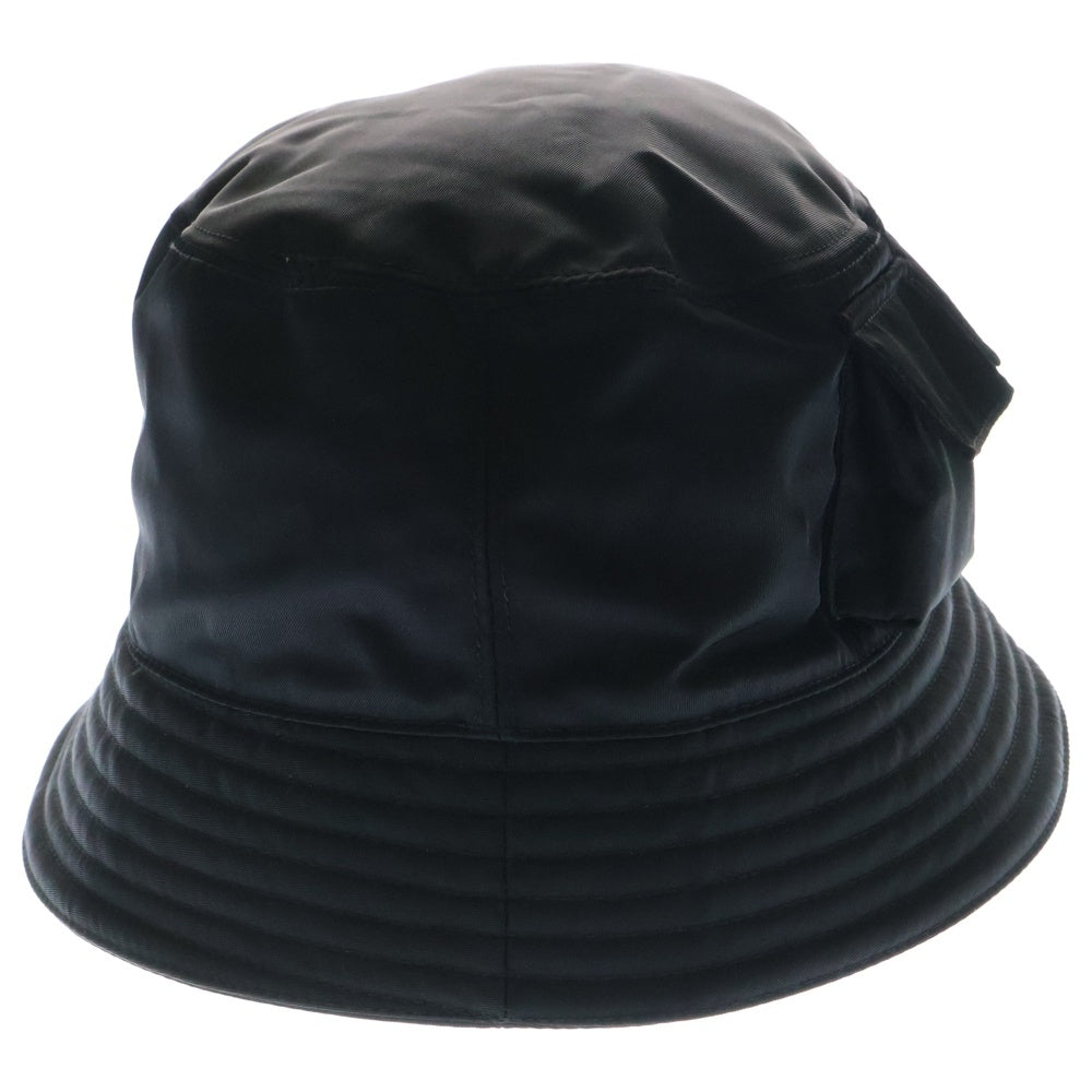 PRADA(プラダ) Re-Nylon トライアングルロゴ テスート バケットハット 帽子 ブラック 2HC350 #XL