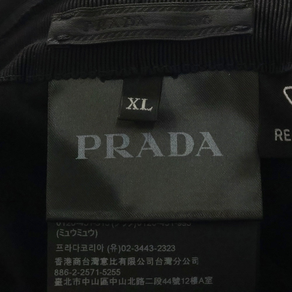 PRADA(プラダ) Re-Nylon トライアングルロゴ テスート バケットハット 帽子 ブラック 2HC350 #XL