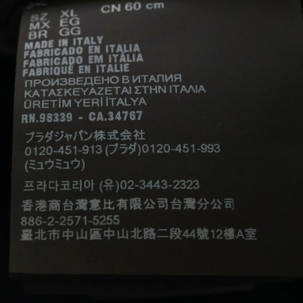 PRADA(プラダ) Re-Nylon トライアングルロゴ テスート バケットハット 帽子 ブラック 2HC350 #XL