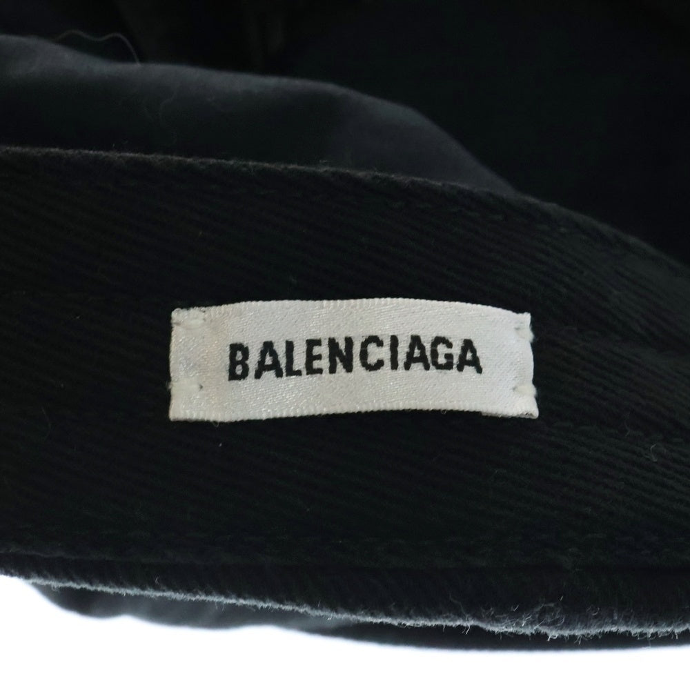 BALENCIAGA(バレンシアガ) GYM WEARキャップ 帽子 ブラック/レッド 刺繍 コットン 623903